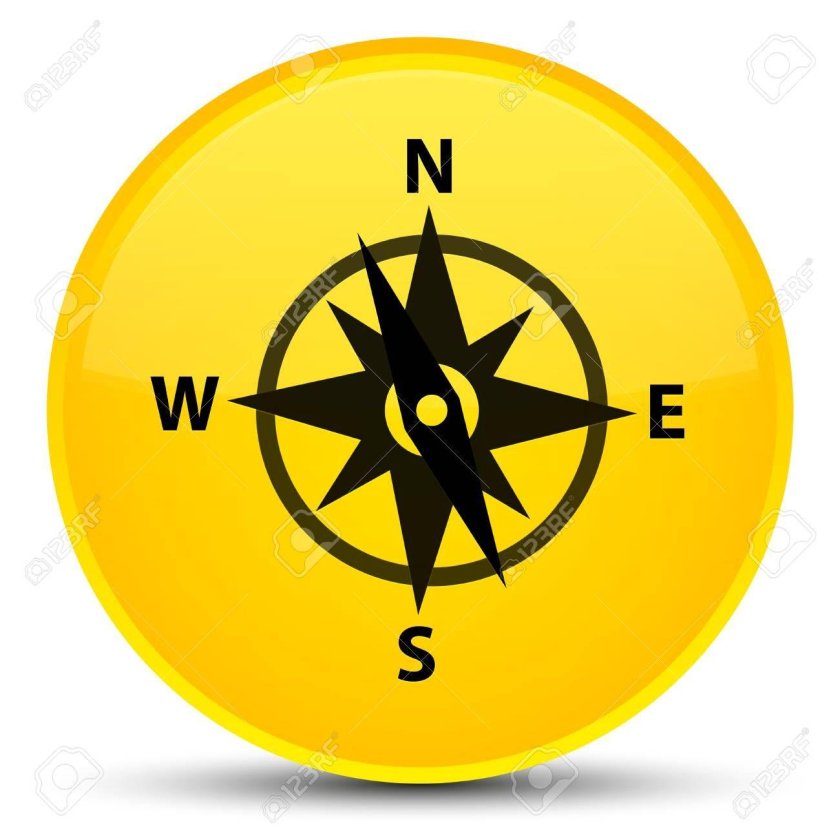 Компас желтый