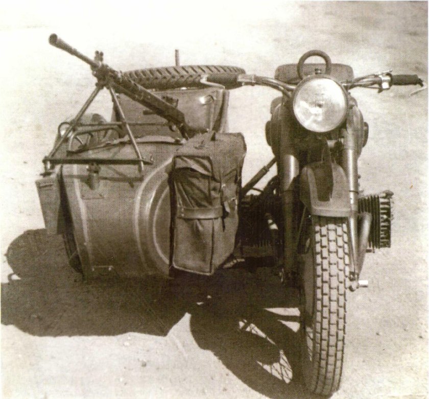 Мотоцикл м 72 времён ВОВ