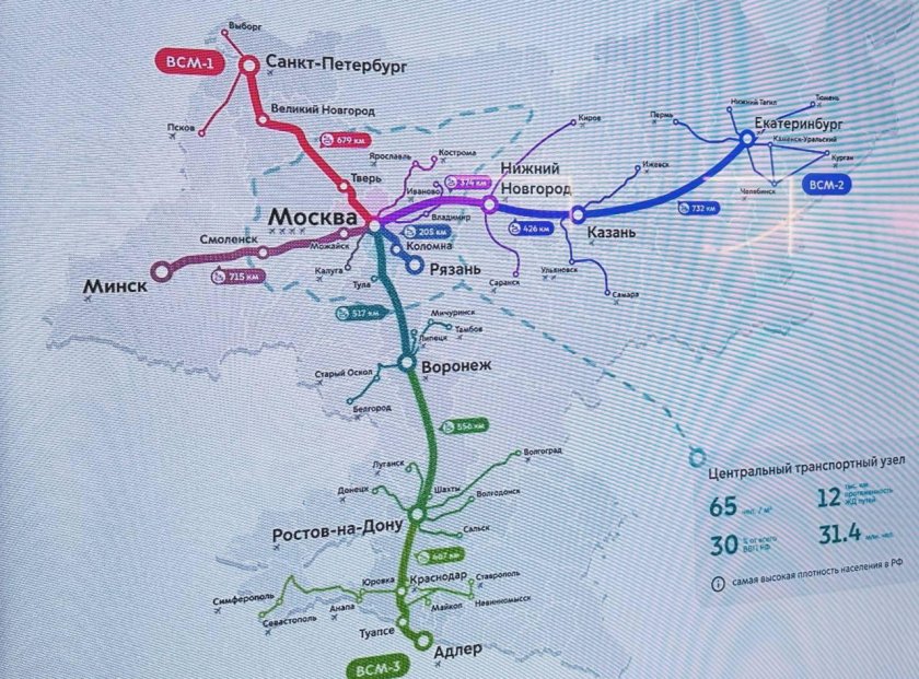 Скоростная магистраль Москва Санкт-Петербург схема