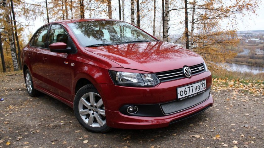 Фольксваген поло седан 2012 красный