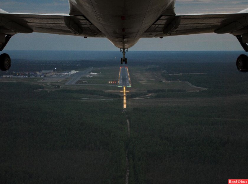 ВПП из кабины самолета