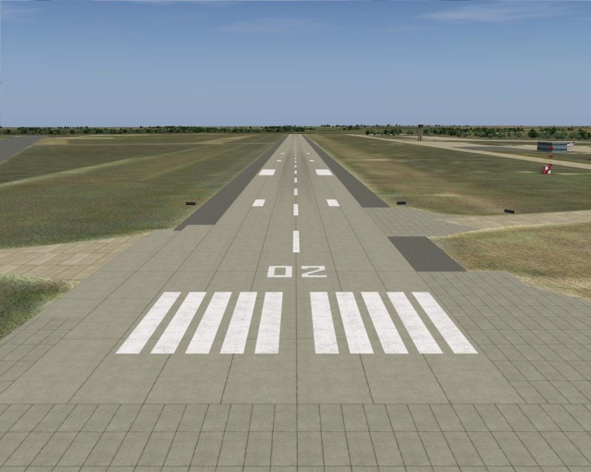Разметка взлетно-посадочной полосы