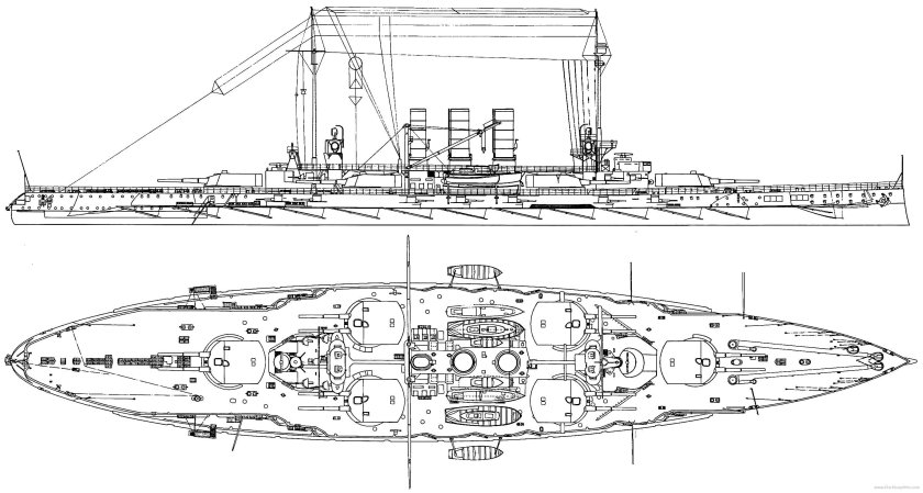 Линкор Нассау чертежи