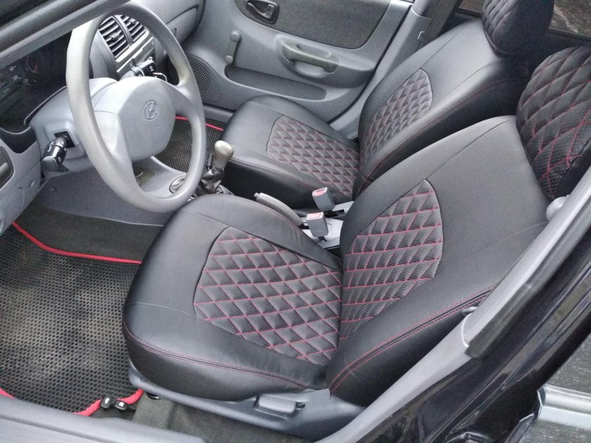 Чехлы акцент ТАГАЗ экокожа