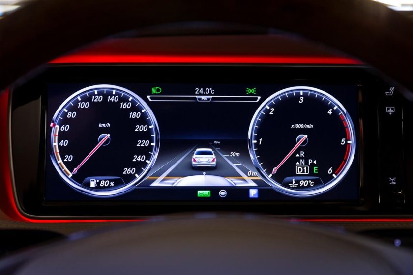 Mercedes 222 приборная панель