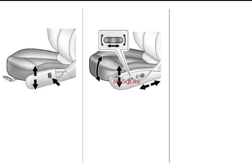 Регулировка сидений Шевроле Круз