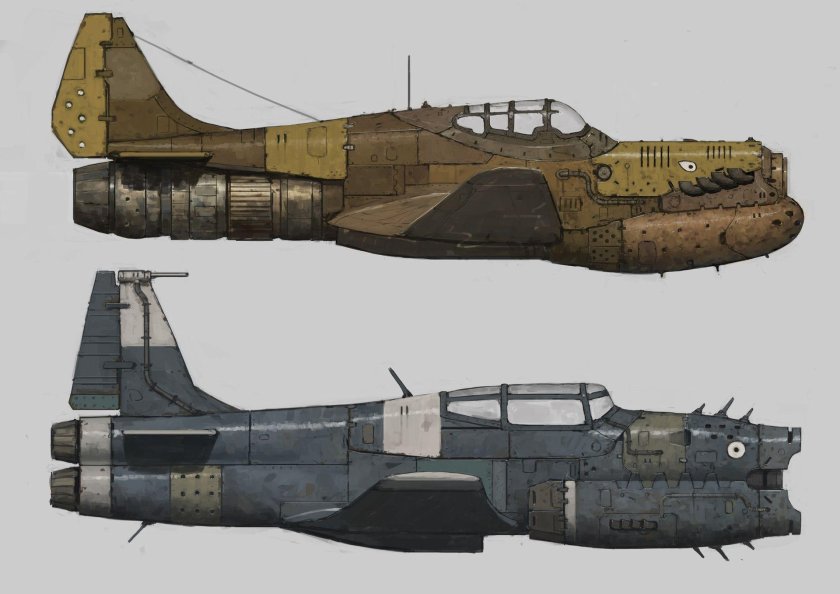 Истребители дизельпанк концепт арт