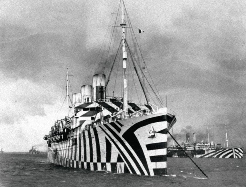 Ослепляющий камуфляж кораблей первой мировой войны