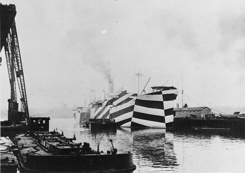 Ослепляющий камуфляж кораблей первой мировой войны