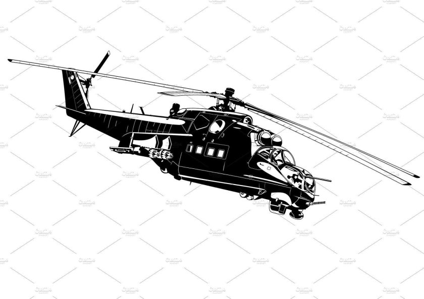 Вертолет ми 24 вектор