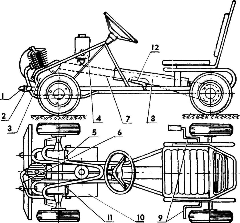 Мини картинг багги чертёж