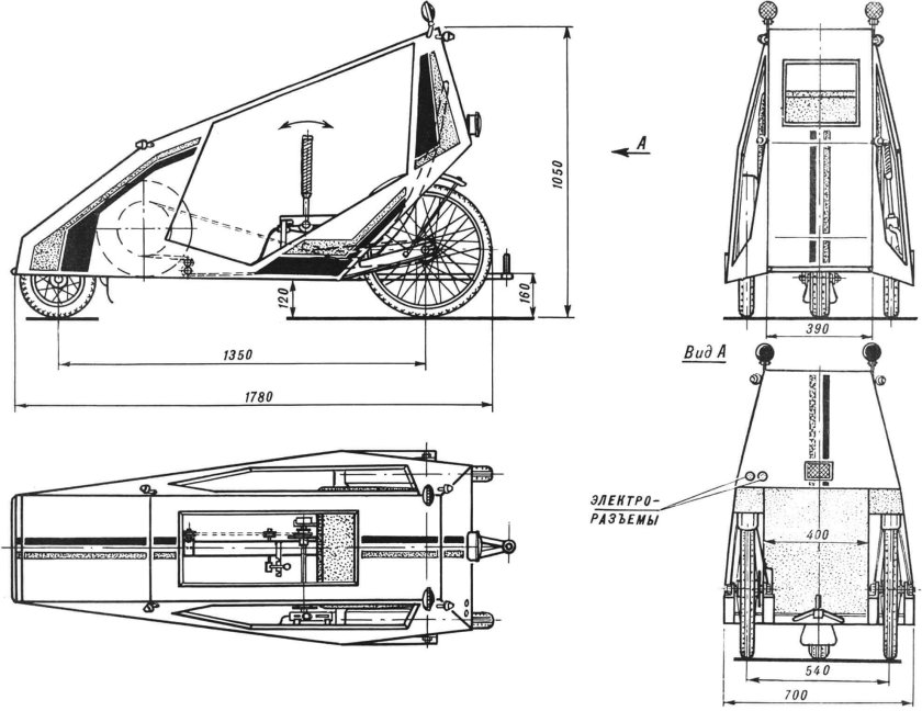 Веломобиль Альтаир 237-1 чертеж