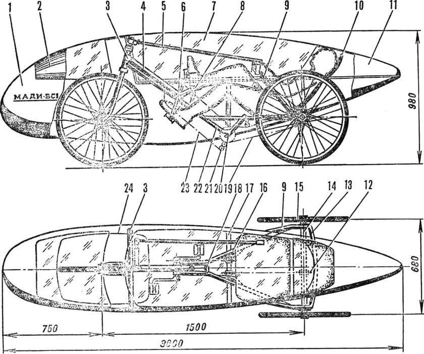 Веломобиль Альтаир 237 чертежи