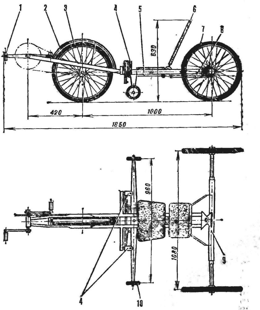 Веломобиль Альтаир 237-1 чертеж