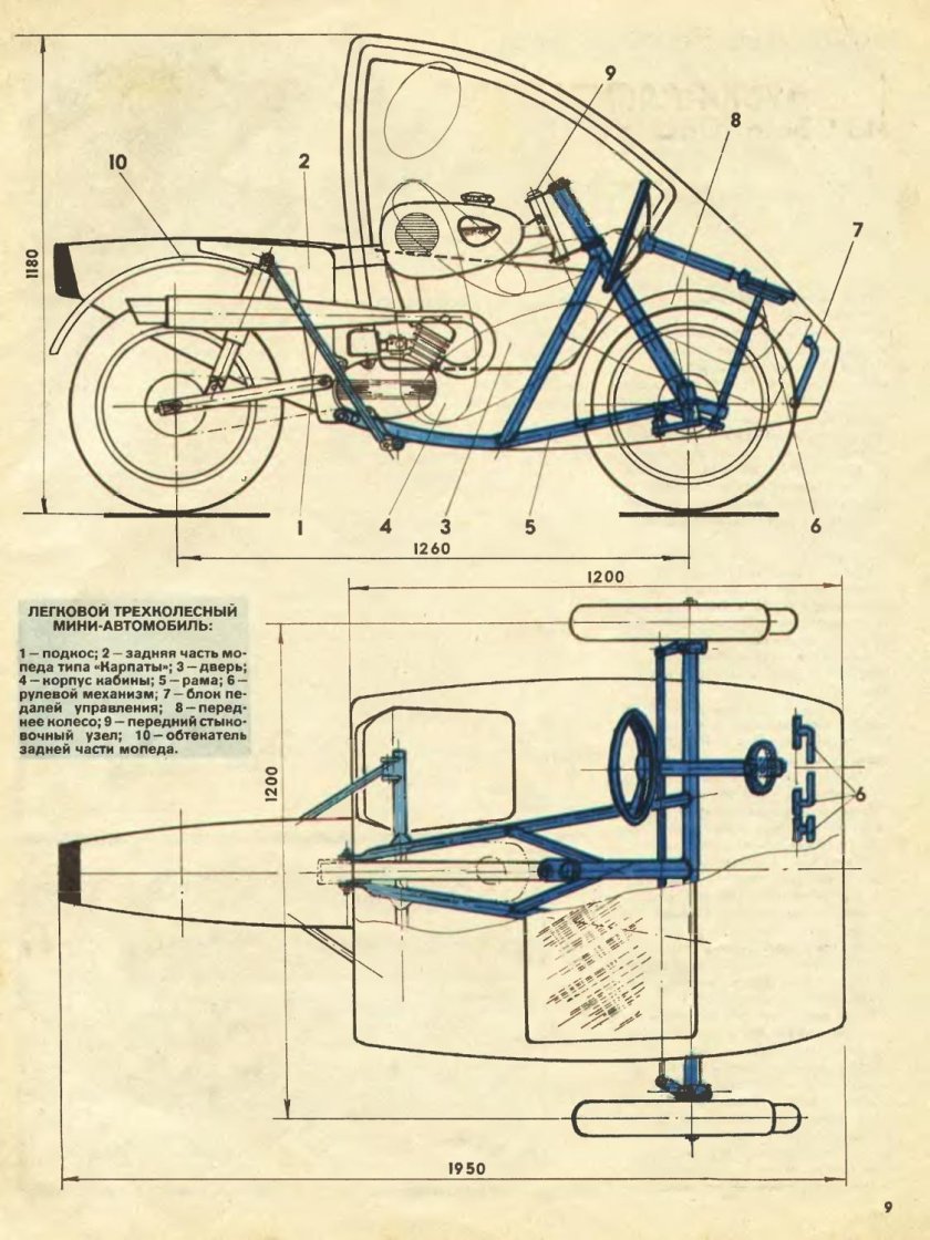 Трицикл краб Моделист конструктор