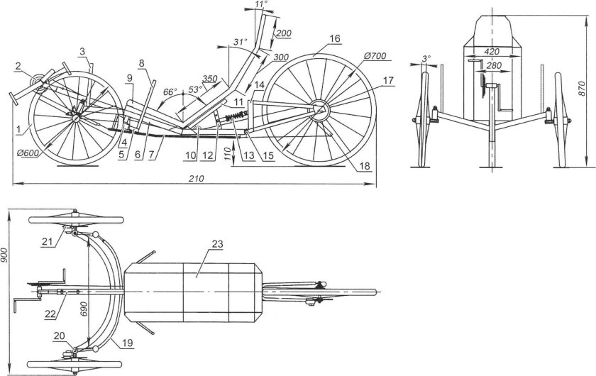 Веломобиль своими руками чертежи с четырьмя колёсами