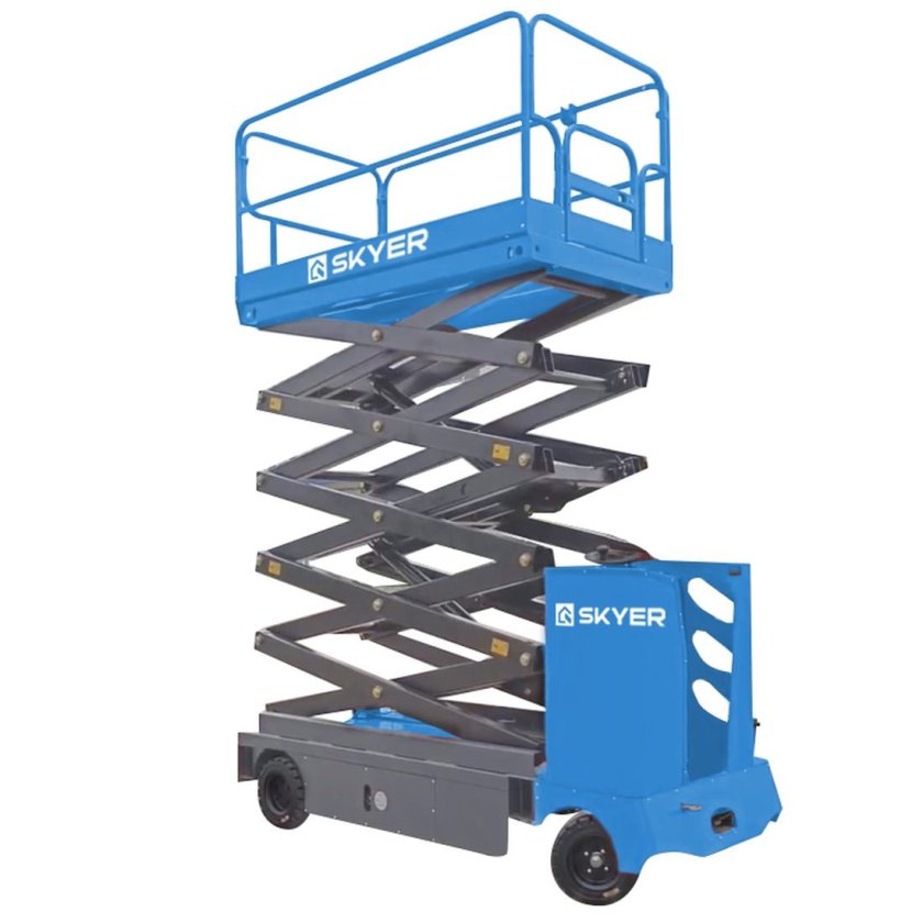 Самоходный ножничный подъемник skyer pl1435