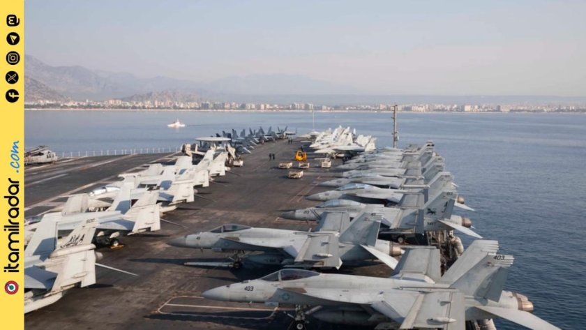 USS Gerald Ford авианосевпереди атомнаяподлоткасша