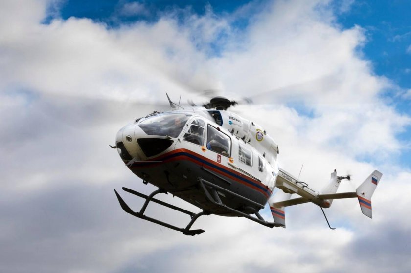 Полицейский вертолёт в Подмосковье