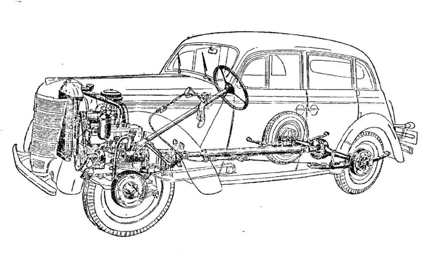 Москвич 401 шасси