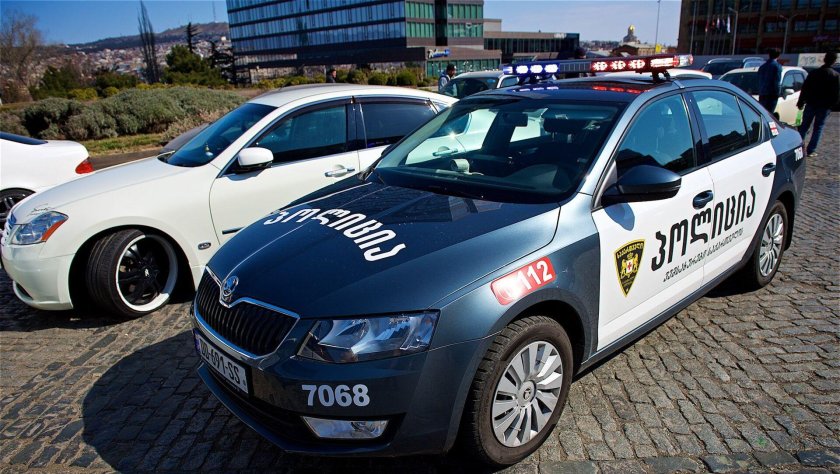 Полицейские машины в Грузии