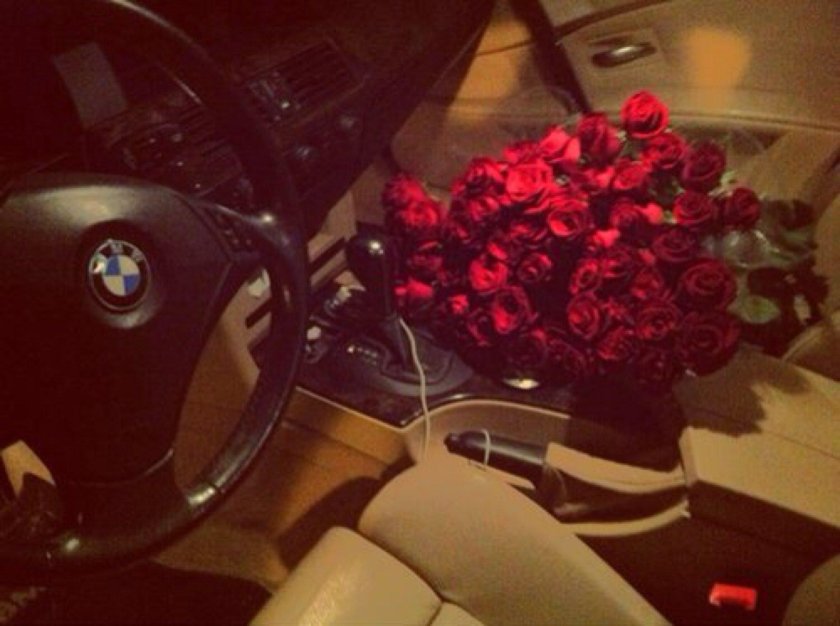 Цветы в салоне БМВ е39