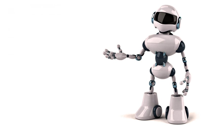 Робот на белом фоне