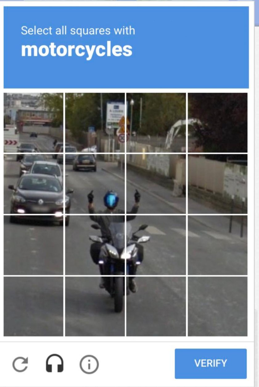 Капча с мотоциклами