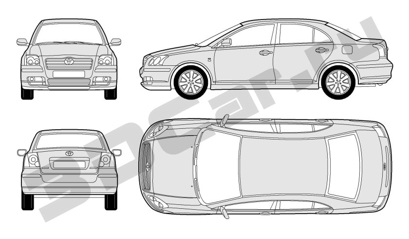 Тойота Авенсис 2008 габариты
