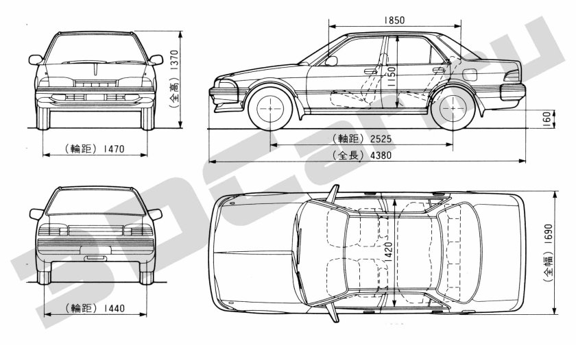 Toyota Mark 2 81 чертежи