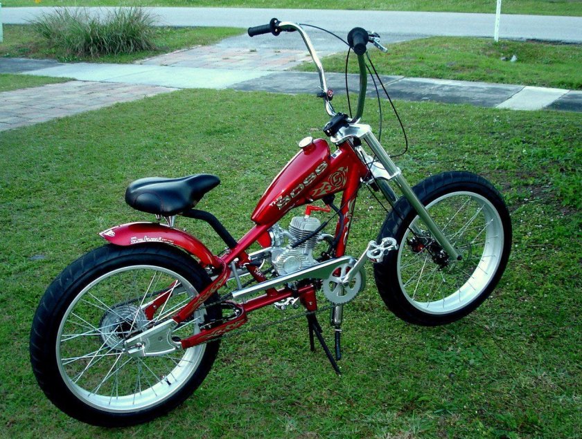 Кастом велосипед с мотором