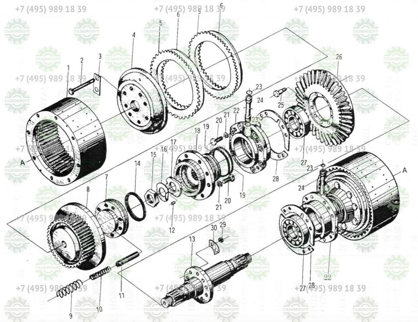 Коробка передач бульдозера Шева 165-2