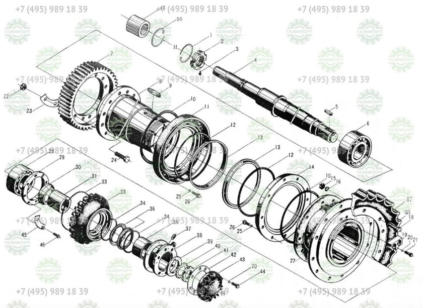 Shehwa ty165-2 схема редуктора