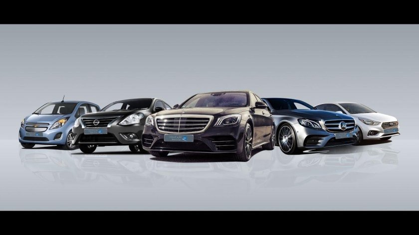 Машины в ряд