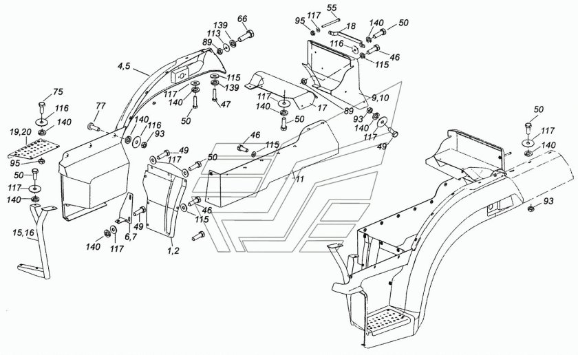 Крыло кабины КАМАЗ 5308