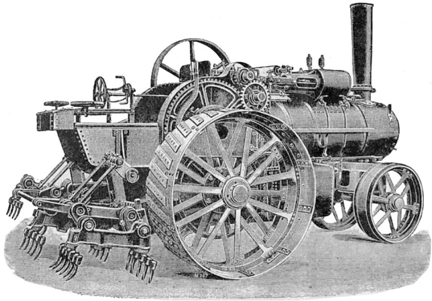 Паровая молотилка 19 века