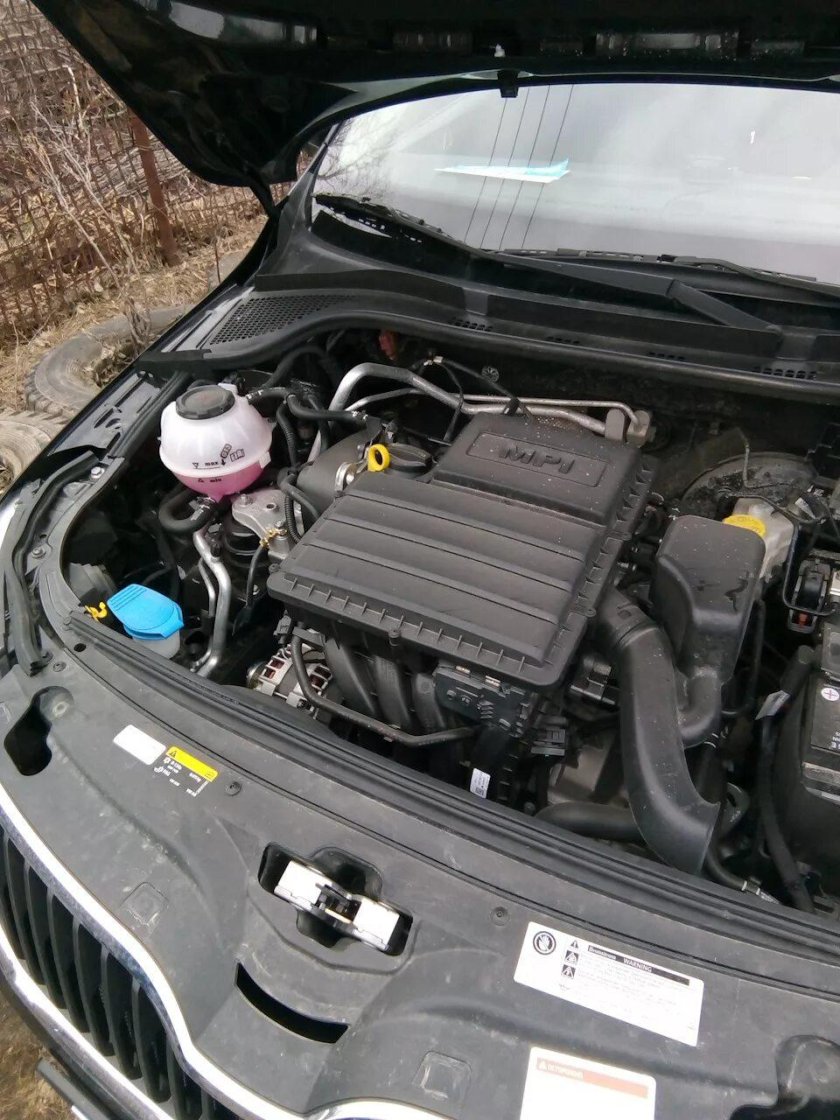 Шкода Рапид моторный отсек