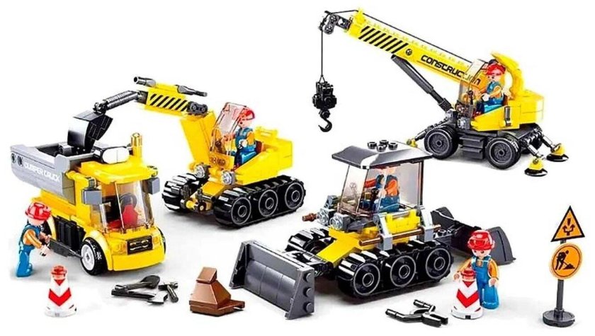 Конструктор sluban город спецтехника строительная 465 дет.