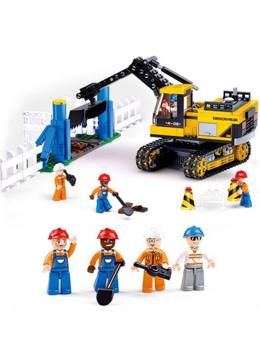 Конструктор Sluban "город: экскаватор" (614 дет.)