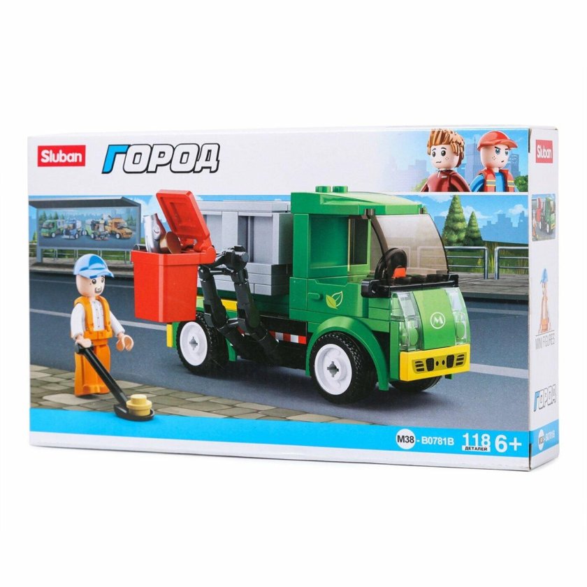 Конструктор Sluban город m38-b0781a уборочная машина