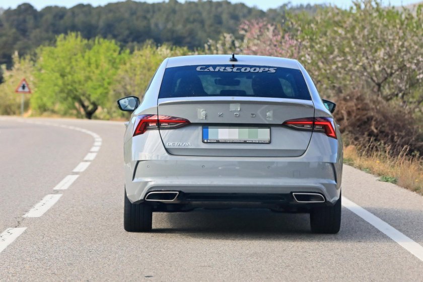 Skoda Octavia 2021 сзади