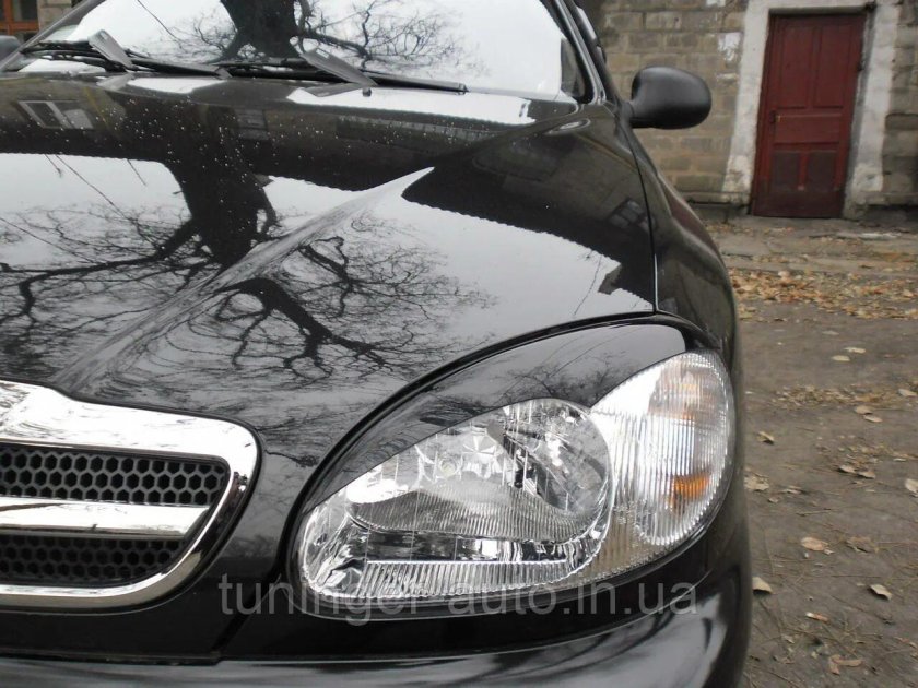 Реснички на фары шевроле ланос