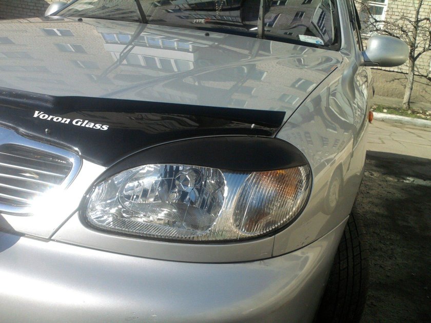 Реснички на фары Шевроле Ланос