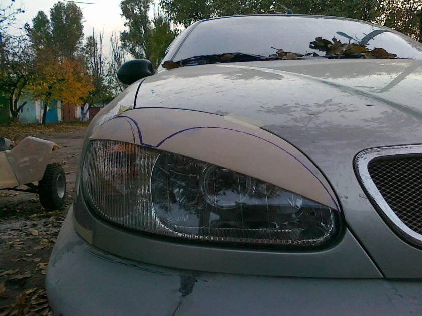 Реснички на фары Ланос