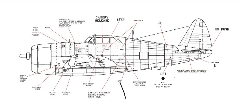 P-47d Thunderbolt чертежи