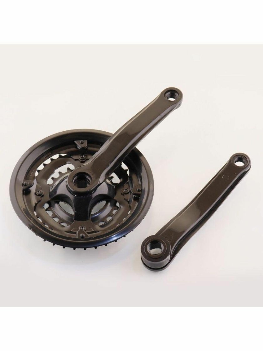 Шатуны спортивные (сталь, 28/38/48t, 170мм , 3 скорости, чёрный, GW-16020-pc8)