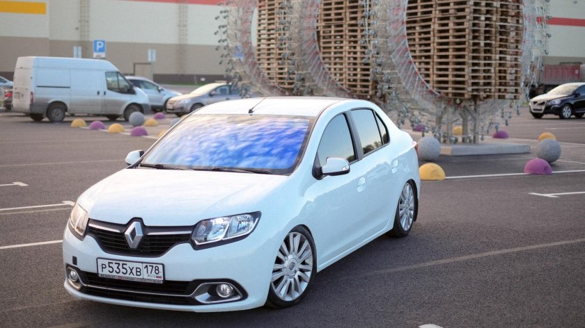 Рено логан 2 белый