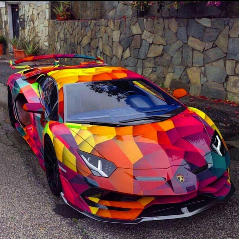 Ламборгини авентадор разноцветный