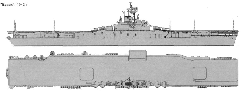 Авианосец Эссекс чертежи