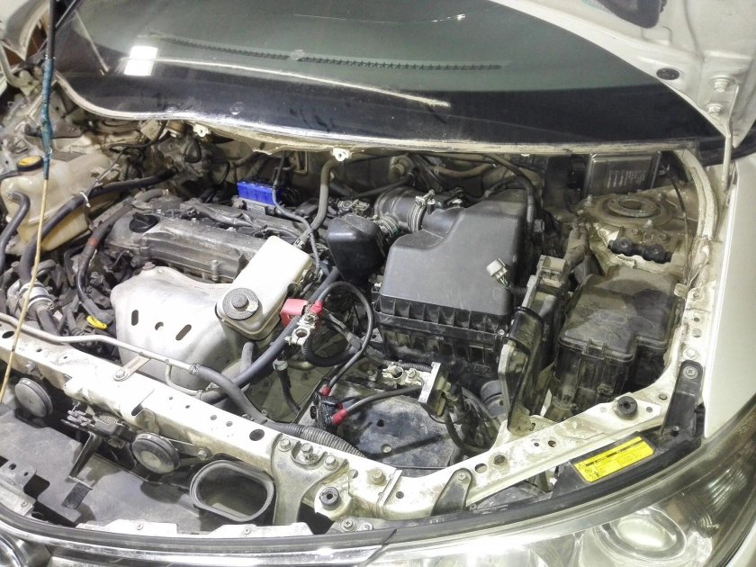 Тойота Превия снятие двигателя